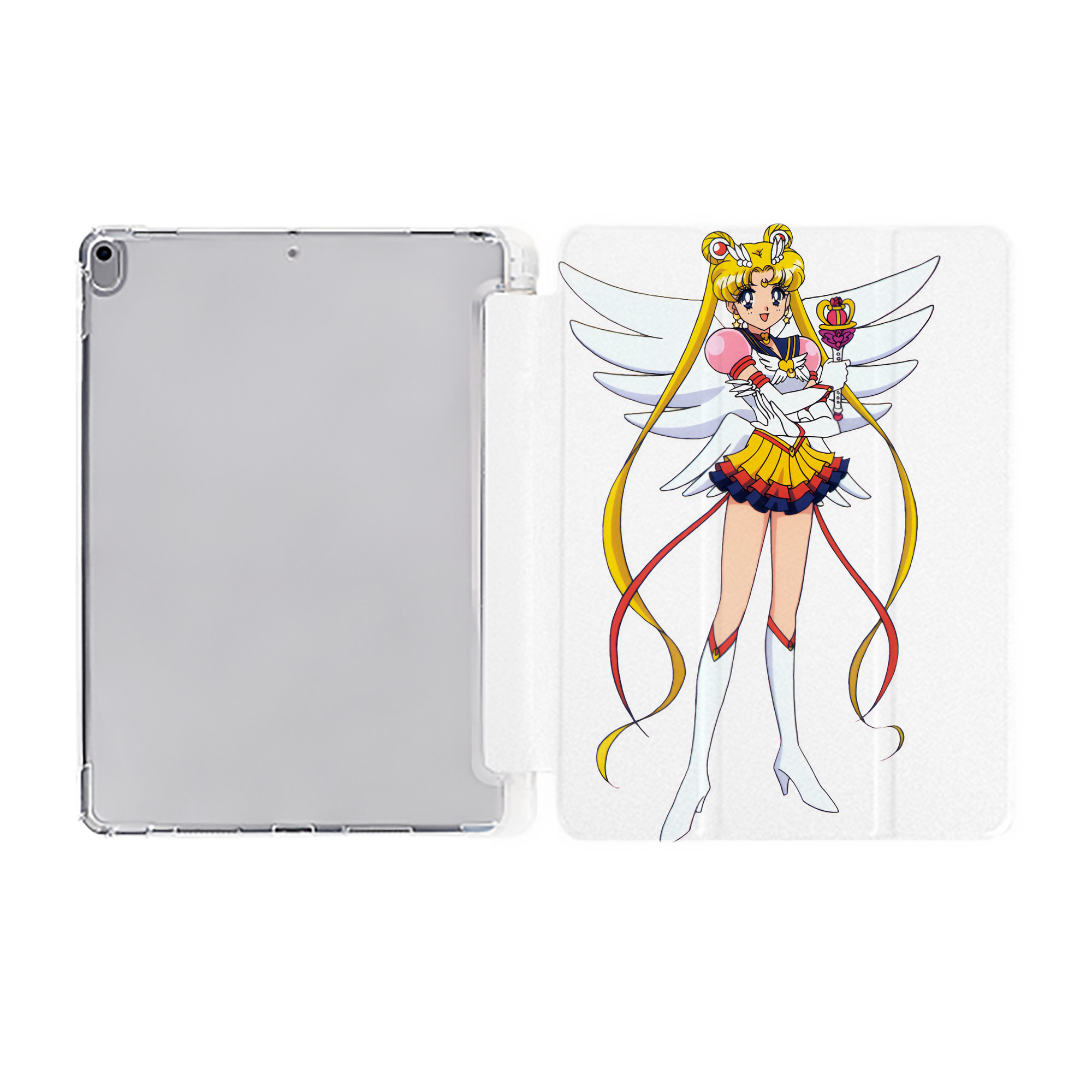 （画像用） 美少女戦士セーラームーン 月野 うさぎ つきの うさぎ Sailor Moon Tsukino Usagi IPad ケース ペン収納付き 三つ折りスタンド PUレザー×シリコン 対応機種9.5/10.5/10.9インチ